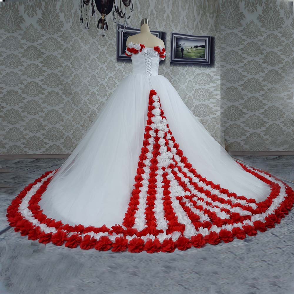 red and white 15 dresses