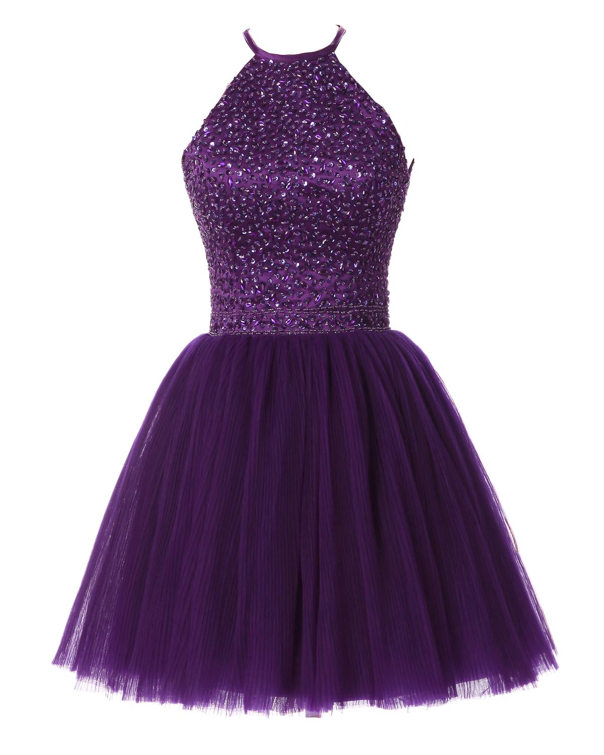 Short Prom Dress, Tulle Prom Dress, Purple Homecoming Dress,short ...